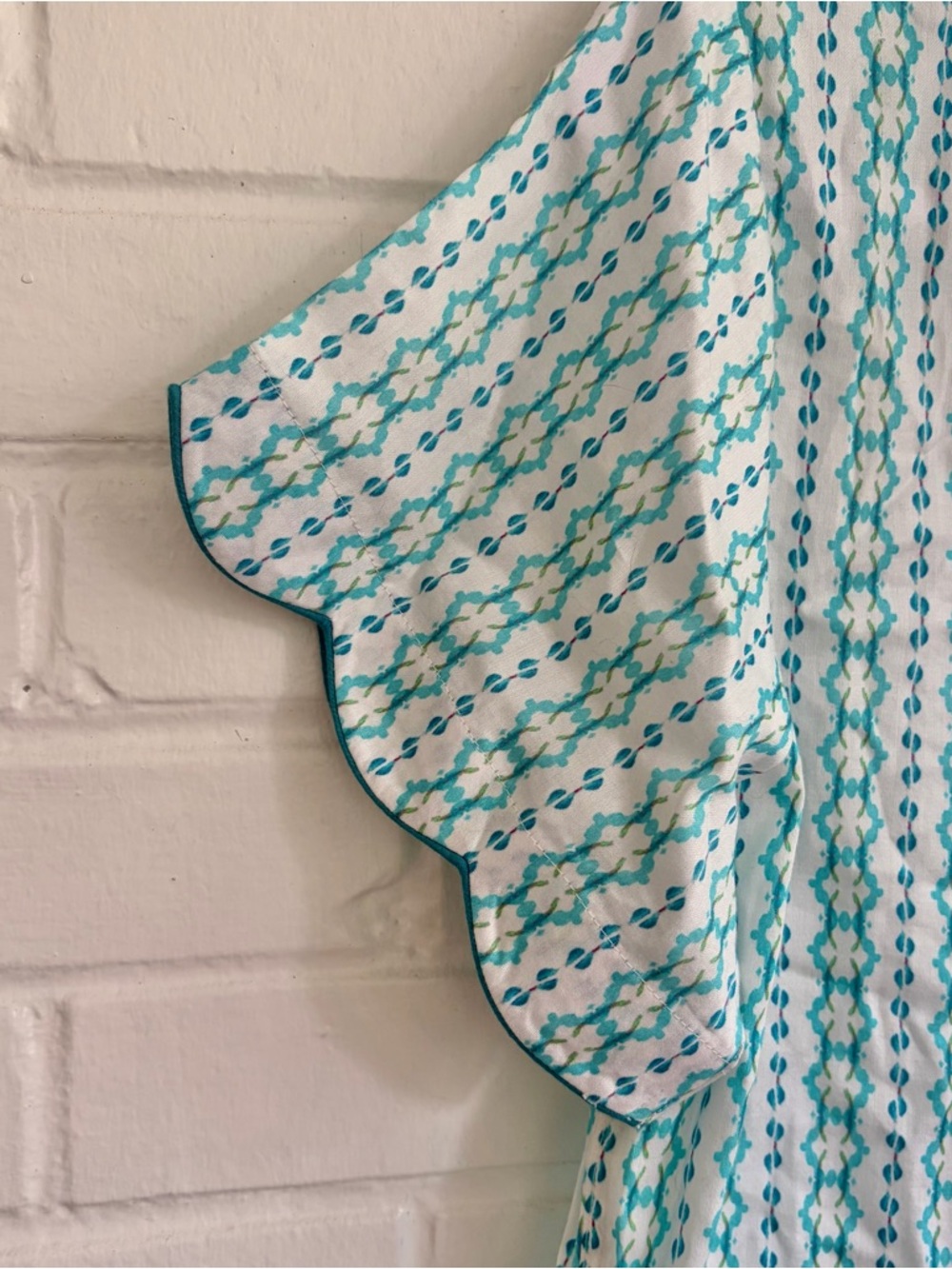 Brooks Avenue Scalloped Pajama Shorts Set in Cameron Blue, SZ M NWT - Picture 6 of 12